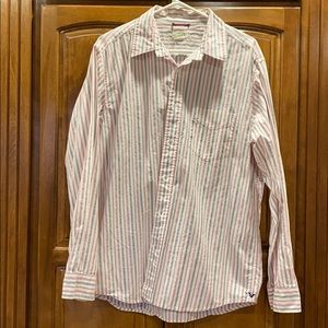 American Eagle White Pink Grey Shirt